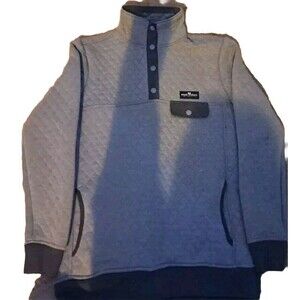 Simply Southern Gray Quilted Pullover - Small
